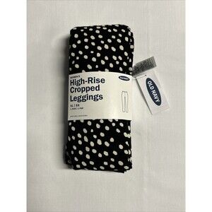 Old Navy Women’s XL High Rise Cropped Leggings Black and Beige - NWT